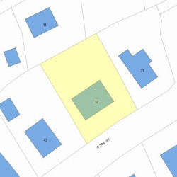37 Clyde St, Newton MA  02460-2208 plot plan