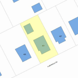 431 Albemarle Rd, Newton MA 02460-1357 plot plan