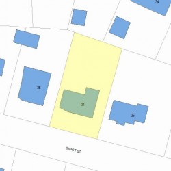 31 Cabot St, Newton MA 02458-2501 plot plan