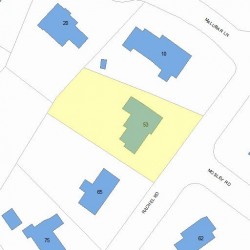 53 Rachel Rd, Newton MA  02459-2923 plot plan