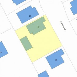 27 Wildwood Ave, Newton MA 02460-1321 plot plan