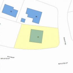 25 Dudley Rd, Newton MA  02459-2557 plot plan