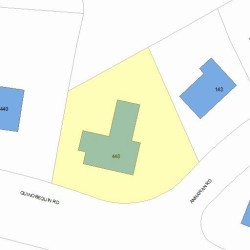 448 Quinobequin Rd, Newton MA  02468-2126 plot plan