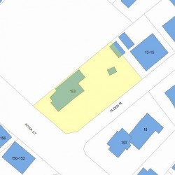 153 River St, Newton MA  02465-1429 plot plan