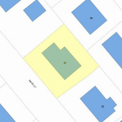 56 Wade St, Newton MA  02461-1723 plot plan