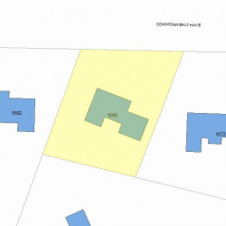 1580 Commonwealth Ave, Newton MA  02465-2806 plot plan