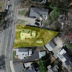 1116 Walnut St, Newton MA  02461-1264 aerial view