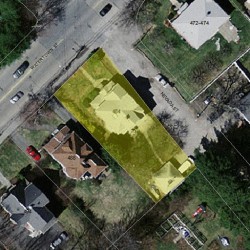 484 Watertown St, Newton MA  02460-1434 aerial view