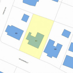 151 Woodward St, Newton MA 02461-1342 plot plan