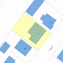 97 Floral St, Newton MA  02461-1543 plot plan