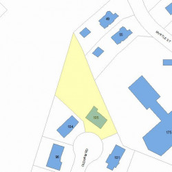 105 Oldham Rd, Newton MA 02465-2328 plot plan