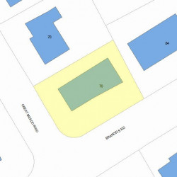 76 Brandeis Rd, Newton MA 02459-2743 plot plan