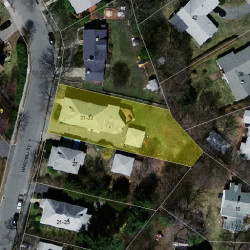 31 Harding St, Newton MA 02465-1300 aerial view