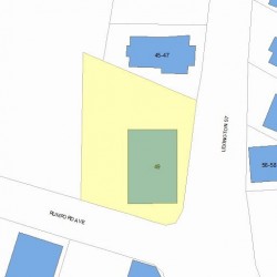 49 Lexington St, Newton MA  02465-1062 plot plan