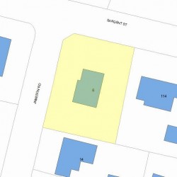 6 Jameson Rd, Newton MA  02458-2601 plot plan