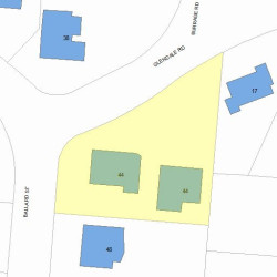 44 Ballard St, Newton MA 02459-1251 plot plan