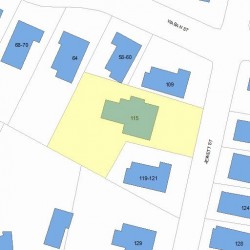 115 Jewett St, Newton MA  02458-1543 plot plan