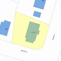 215 Cherry St, Newton MA  02465-1245 plot plan