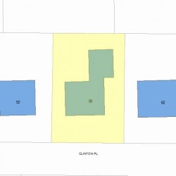 56 Clinton Pl, Newton MA 02459-1141 plot plan