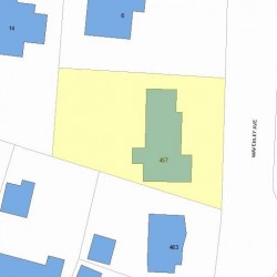 457 Waverley Ave, Newton MA 02459-1224 plot plan