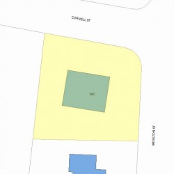 141 Cornell St, Newton MA 02462-1321 plot plan