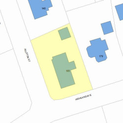 185 Highland Ave, Newton MA 02465-2509 plot plan