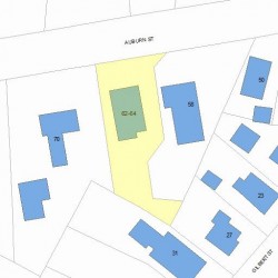 62 Auburn St, Newton MA 02466-2502 plot plan