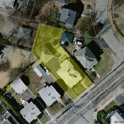 509 California St, Newton MA  02460-1210 aerial view