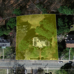 47 Hancock Ave, Newton MA 02459-1746 aerial view