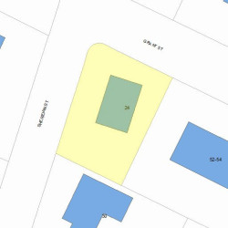 24 Sheridan St, Newton MA  02465-1038 plot plan
