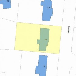 118 Evelyn Rd, Newton MA 02468-1042 plot plan