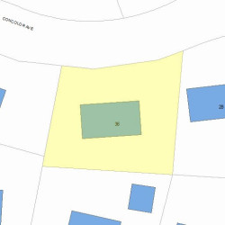 36 Concolor Ave, Newton MA  02458-2524 plot plan