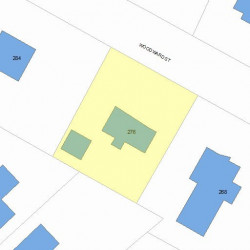 276 Woodward St, Newton MA 02468-2012 plot plan