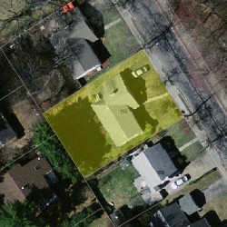 155 Christina St, Newton MA  02461-1915 aerial view