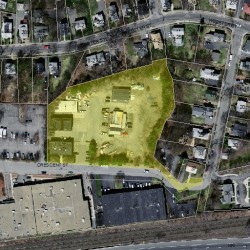 70 Rowe St, Newton MA 02466-1596 aerial view