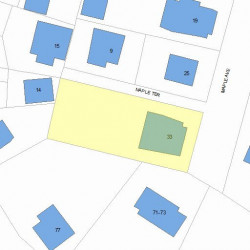 33 Maple Ave, Newton MA 02458-1923 plot plan