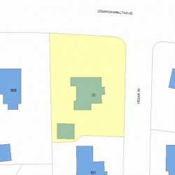93 Cedar St, Newton MA 02459-1524 plot plan