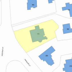 170 Chestnut St, Newton MA 02465-2711 plot plan