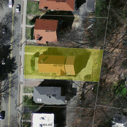 446 Lowell Ave, Newton MA 02460-2151 aerial view