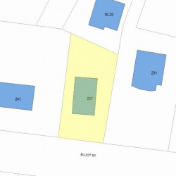 237 Elliot St, Newton MA 02464-1231 plot plan