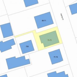 75 Faxon St, Newton MA 02458-1034 plot plan