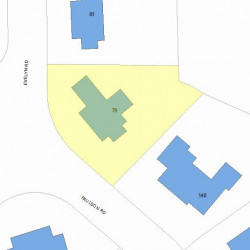 79 Evelyn Rd, Newton MA 02468-1020 plot plan