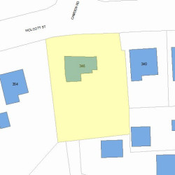 346 Wolcott St, Newton MA 02466-1510 plot plan