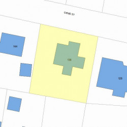 136 Gibbs St, Newton MA  02459-1928 plot plan
