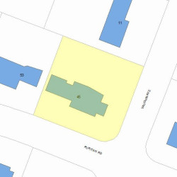 45 Puritan Rd, Newton MA 02461-1036 plot plan