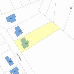 136 Christina St, Newton MA 02461-1916 plot plan