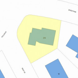 210 Evelyn Rd, Newton MA 02468-1043 plot plan