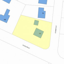 122 Concord St, Newton MA  02462-1005 plot plan
