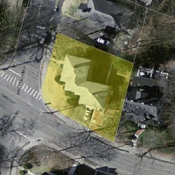 187 Cabot St, Newton MA  02458-2537 aerial view