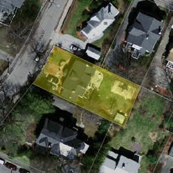 86 Hancock St, Newton MA 02466-2255 aerial view